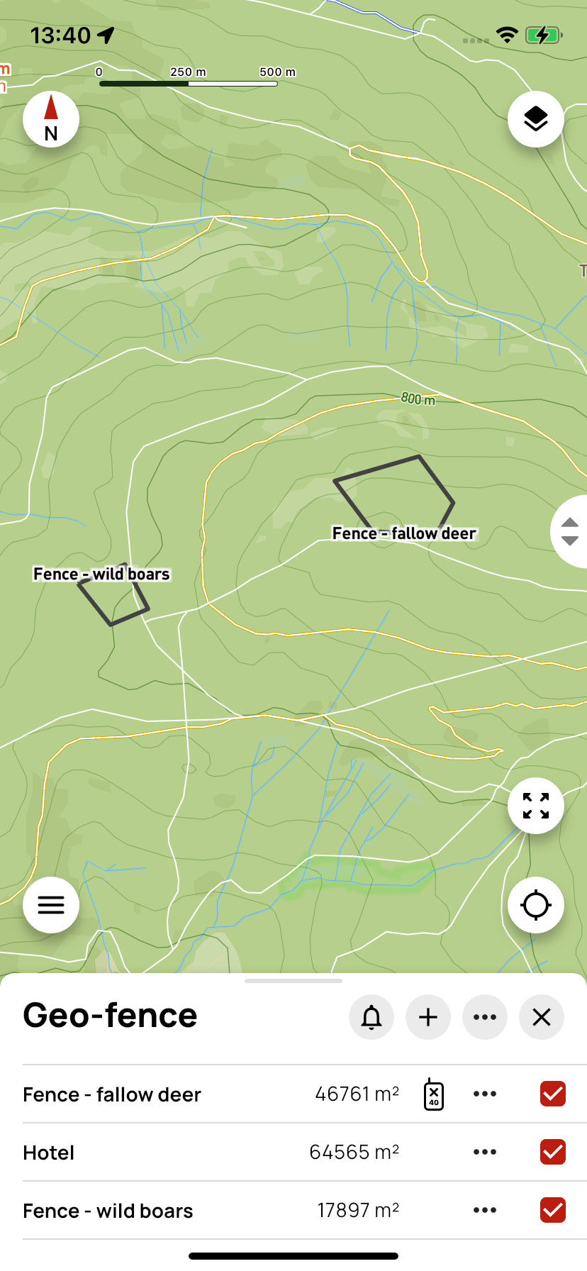 Geo-plots in the app