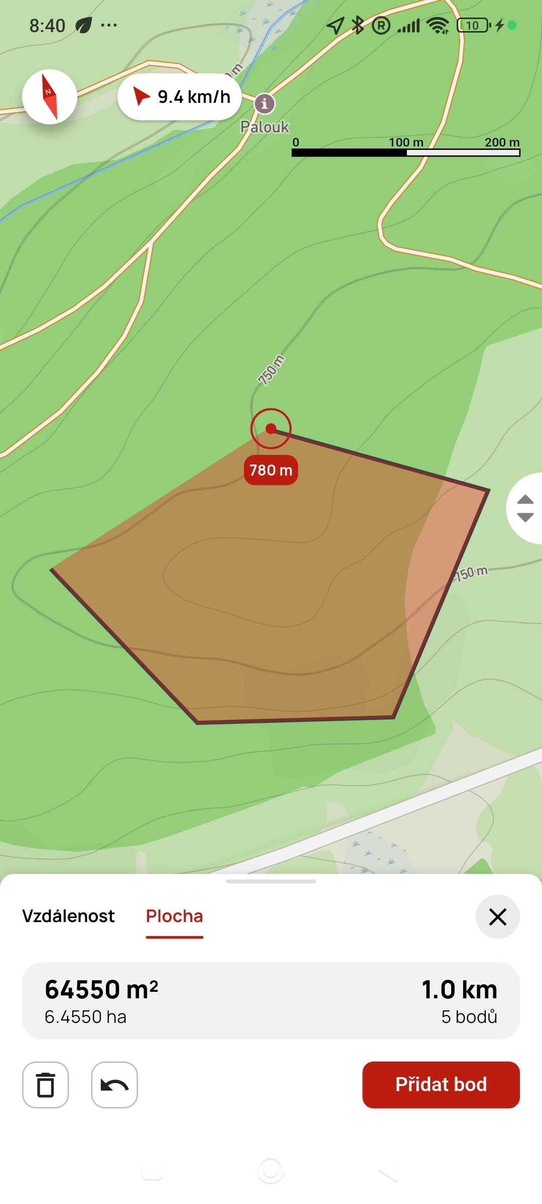 Hlavní obrazovka aplikace Dogtrace GPS 2.0