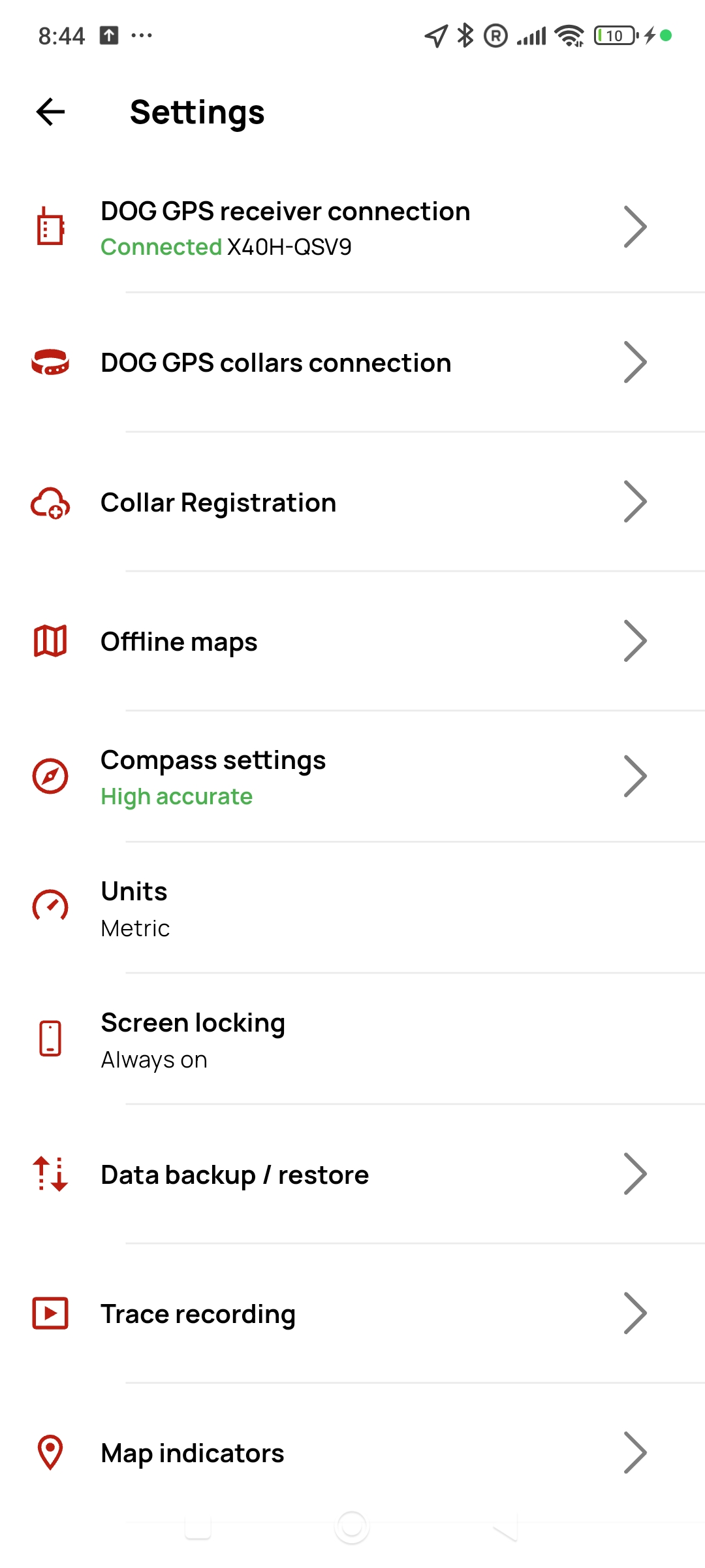Waypoints in the app