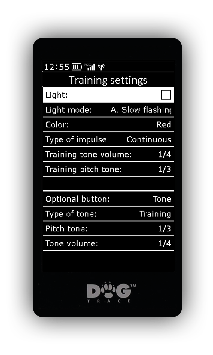 Training settings